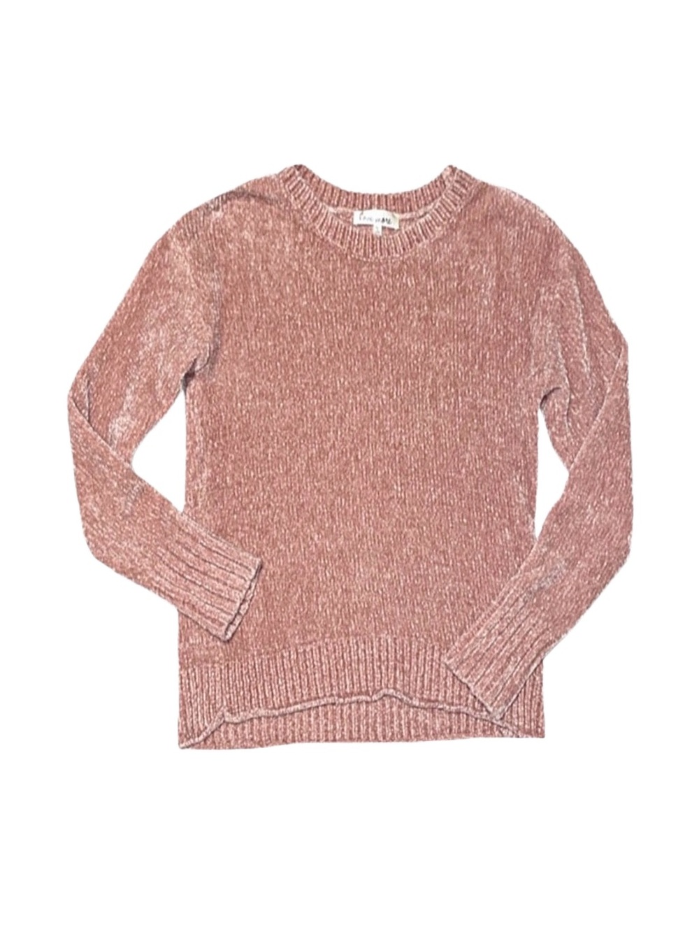 LOVE MORE Pink Pullover Long Sleeve Sweater